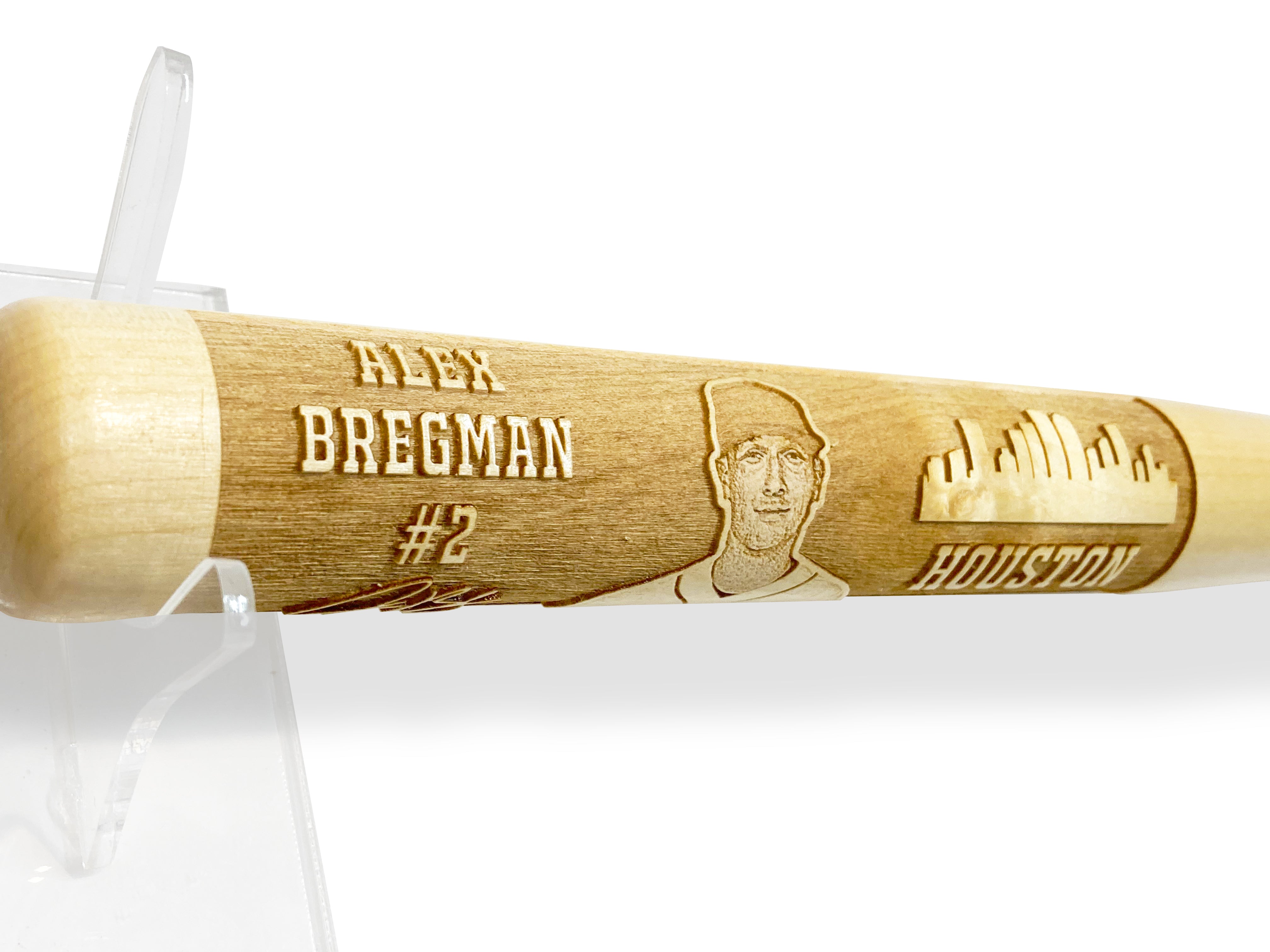 Alex Bregman Laser-Engraved Wood Baseball Bat