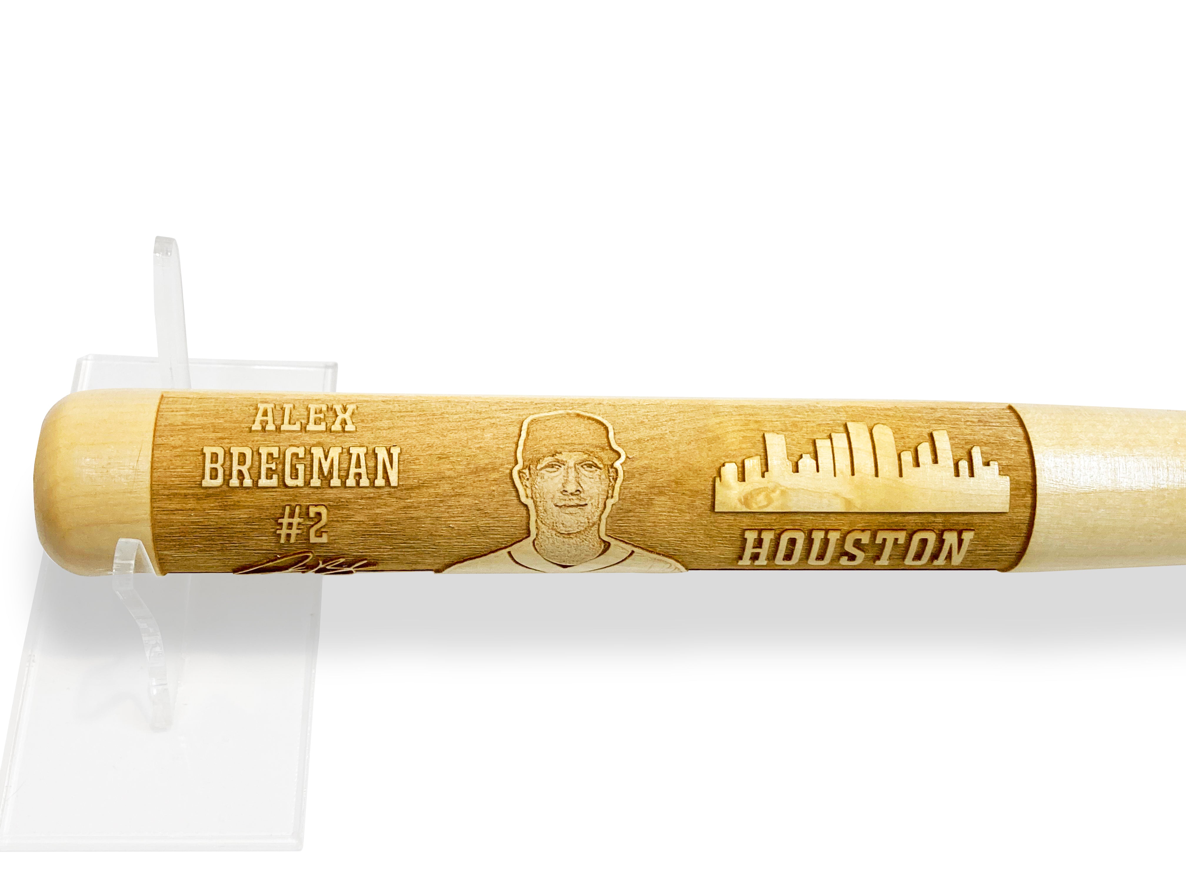Alex Bregman Laser-Engraved Wood Baseball Bat