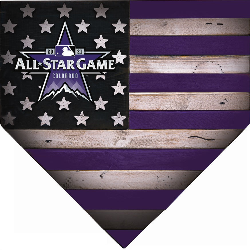 Colorado Rockies 2021 All Star Game Flag Home Plate