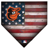 Baltimore Orioles Rustic Flag Home Plate