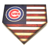Chicago Cubs American Flag Home Plate