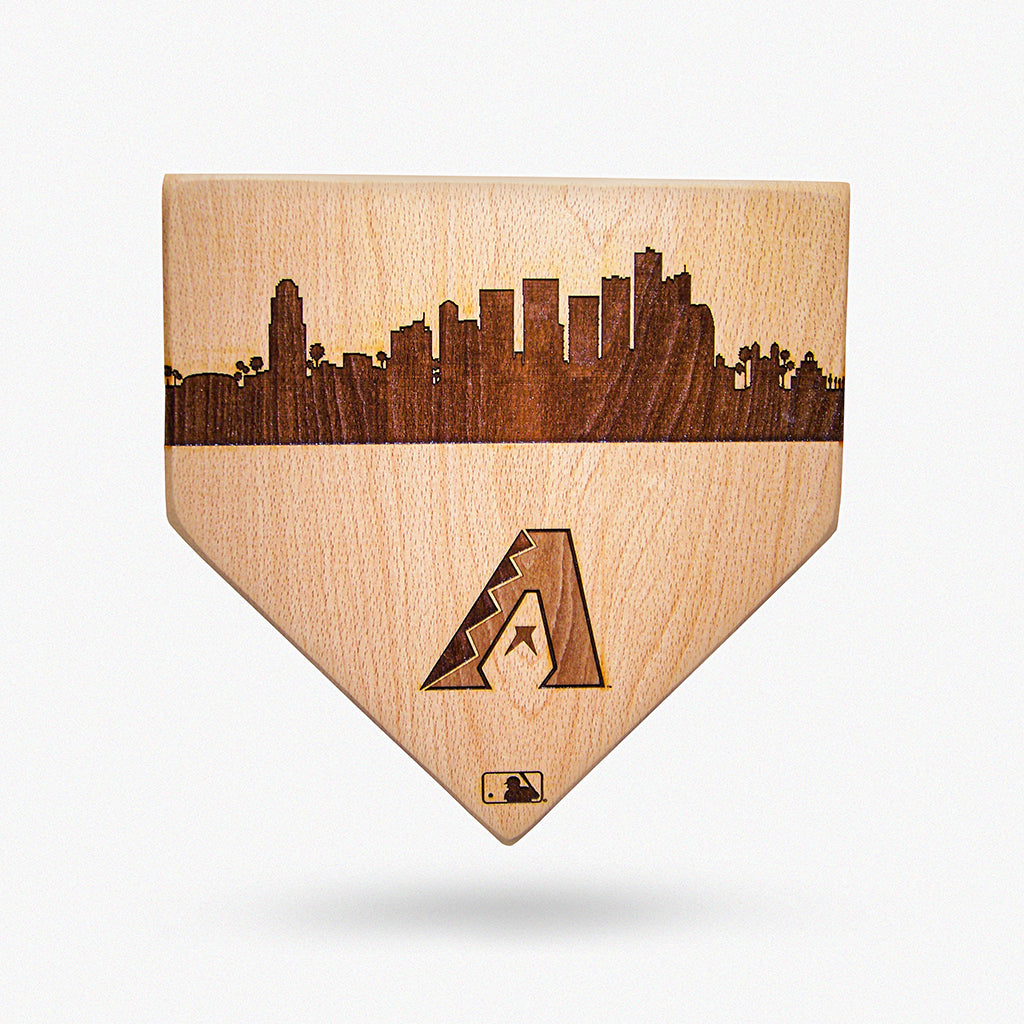 Arizona Diamondbacks Laser-Engraved Wood Skyline Home Plate