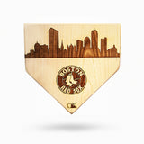 Boston Red Sox Laser-Engraved Wood Skyline Home Plate