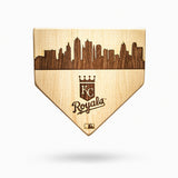 Kansas City Royals Laser-Engraved Wood Skyline Home Plate