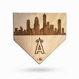 Los Angeles Angels Laser-Engraved Wood Skyline Home Plate
