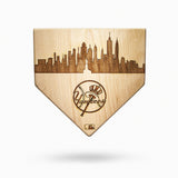 New York Yankees Laser-Engraved Wood Skyline Home Plate