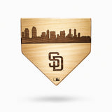 San Diego Padres Laser-Engraved Wood Skyline Home Plate