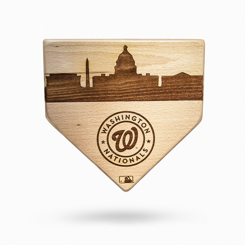 Washington Nationals Laser-Engraved Wood Skyline Home Plate
