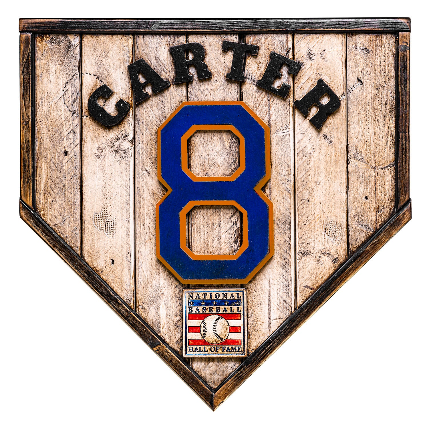Handmade Hall Of Fame Legacy New York Mets Home Plate: Gary Carter #8