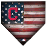 Cleveland Rustic Flag Home Plate