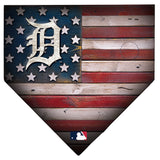 Detroit Tigers Rustic Flag Home Plate