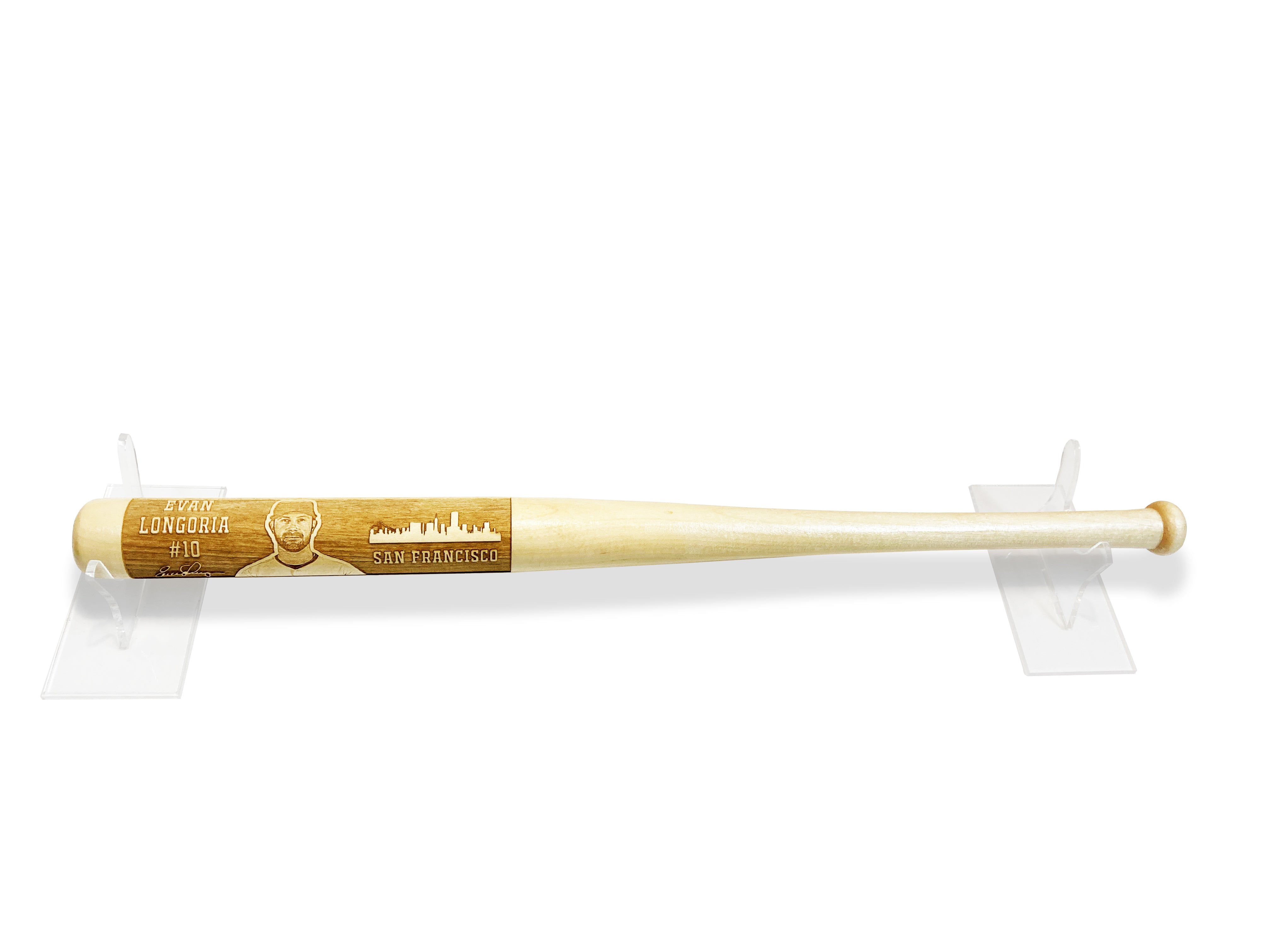 Evan Longoria Laser-Engraved Wood Baseball Bat