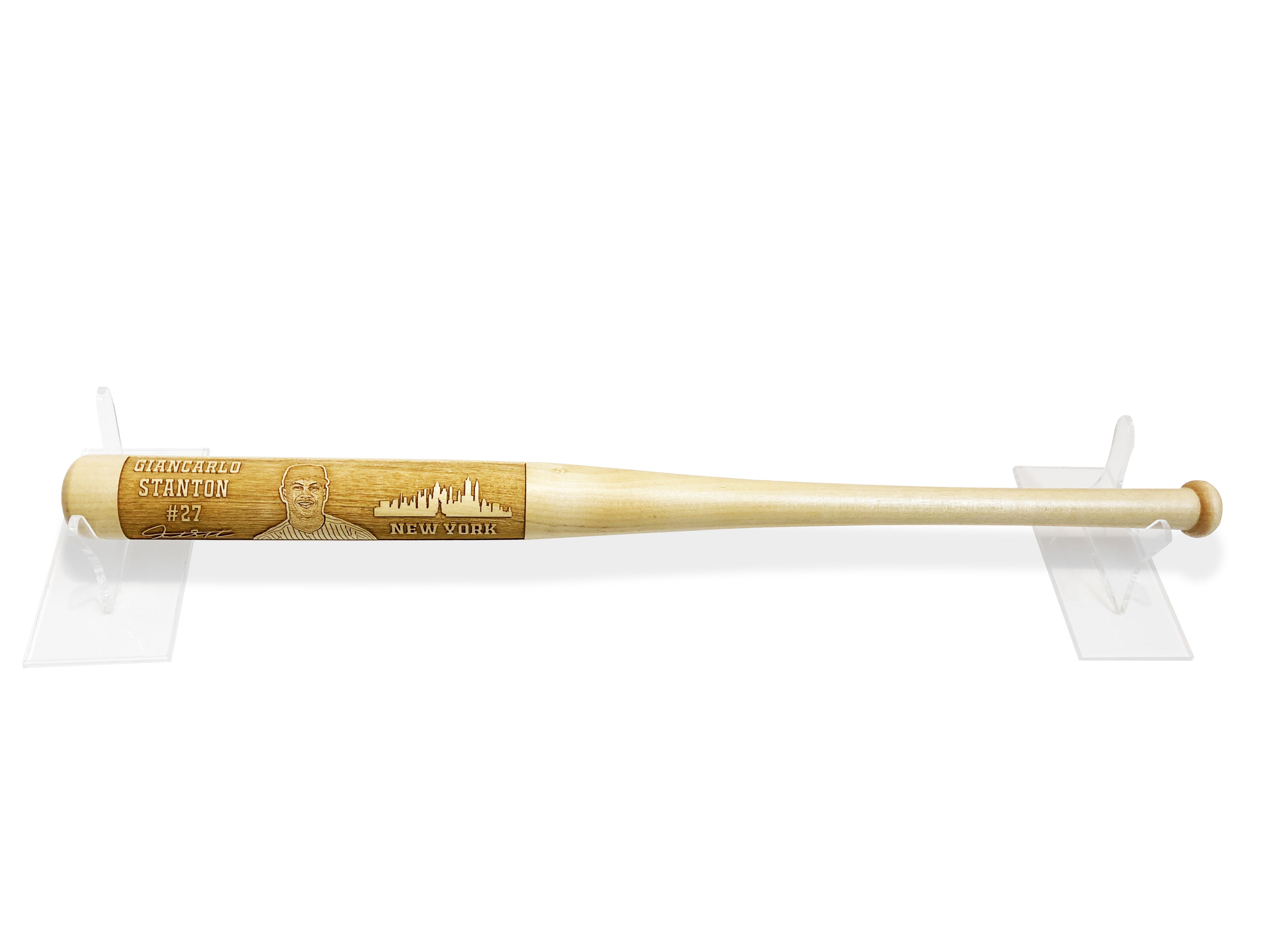Giancarlo Stanton Laser-Engraved Wood Baseball Bat