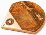 Houston Astros Laser-Engraved Wood Stadium Plate