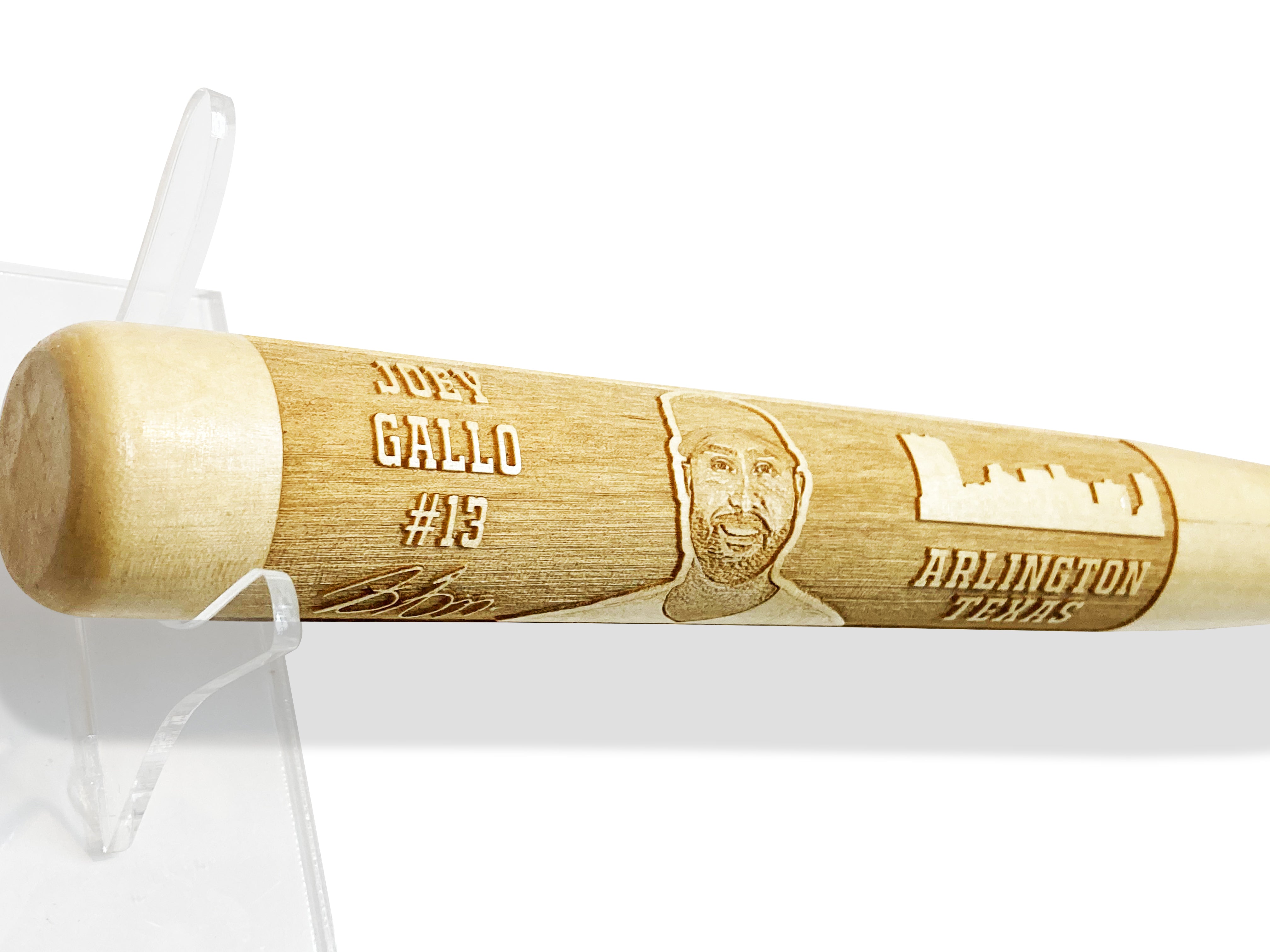 Joey Gallo Laser-Engraved Wood Baseball Bat