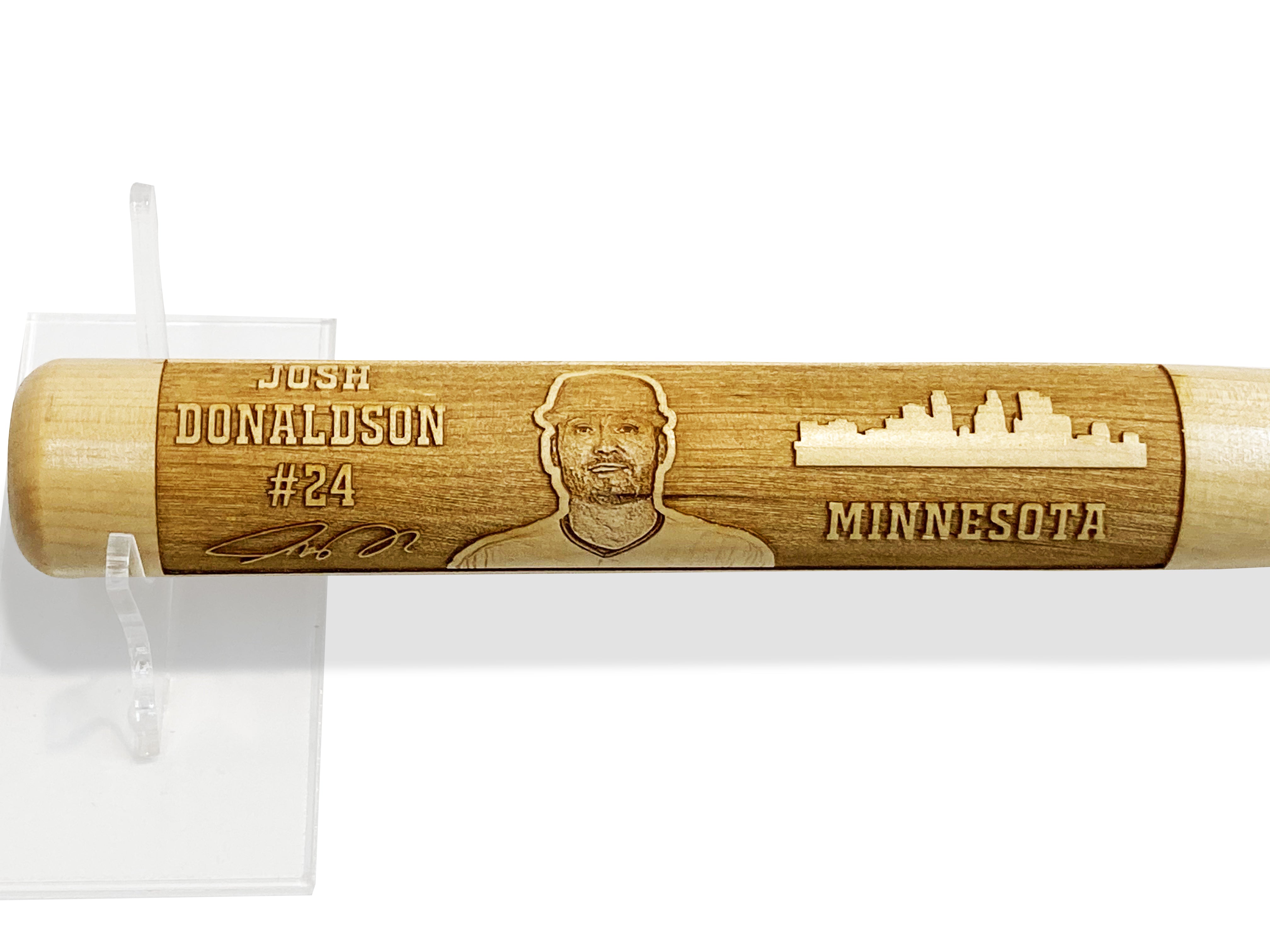 Josh Donaldson Laser-Engraved Wood Baseball Bat