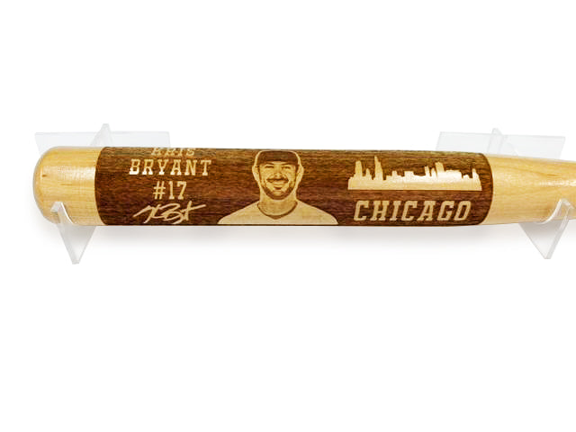 Kris Bryant Laser-Engraved Wood Baseball Bat