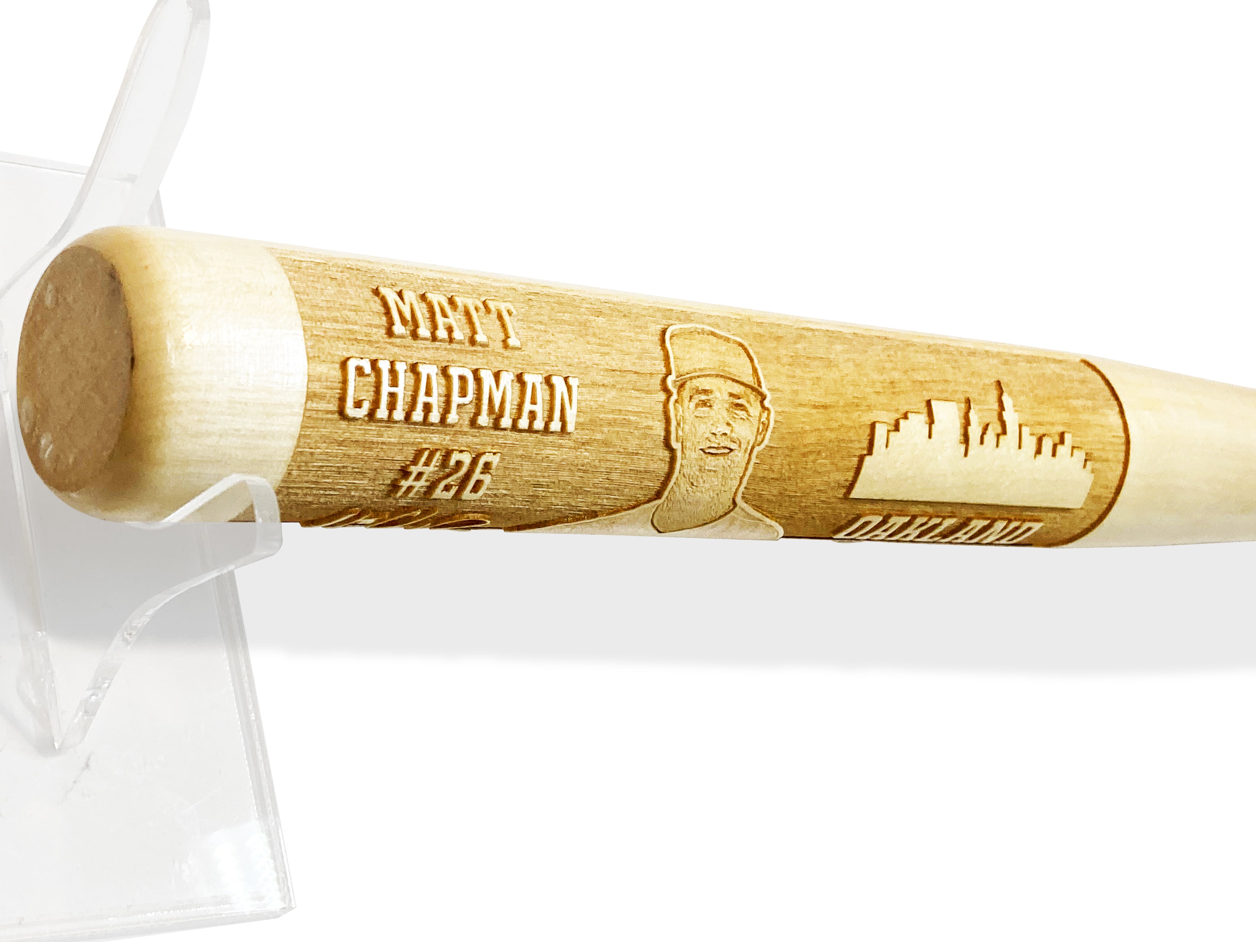 Matt Chapman Laser-Engraved Wood Baseball Bat