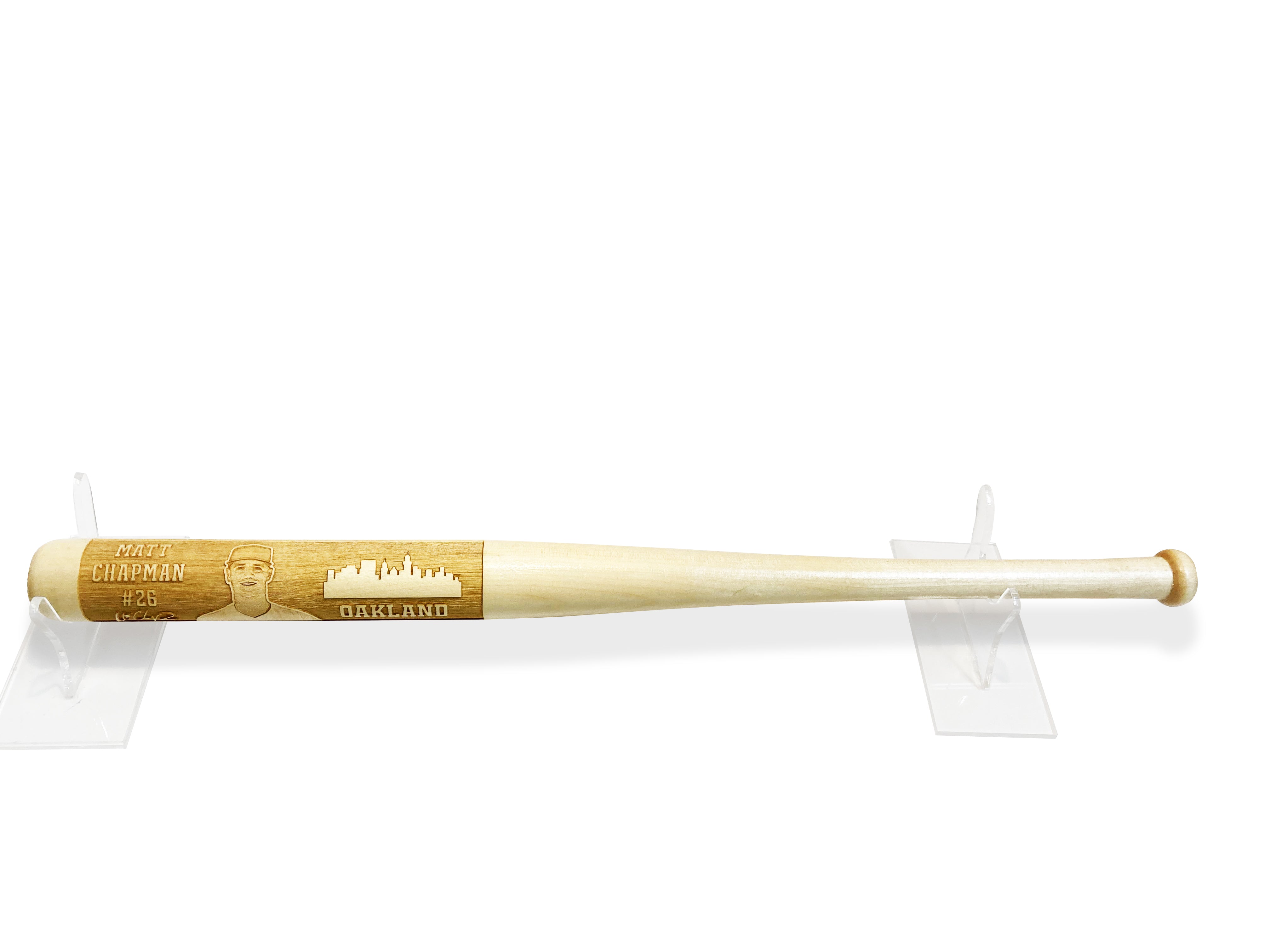 Matt Chapman Laser-Engraved Wood Baseball Bat