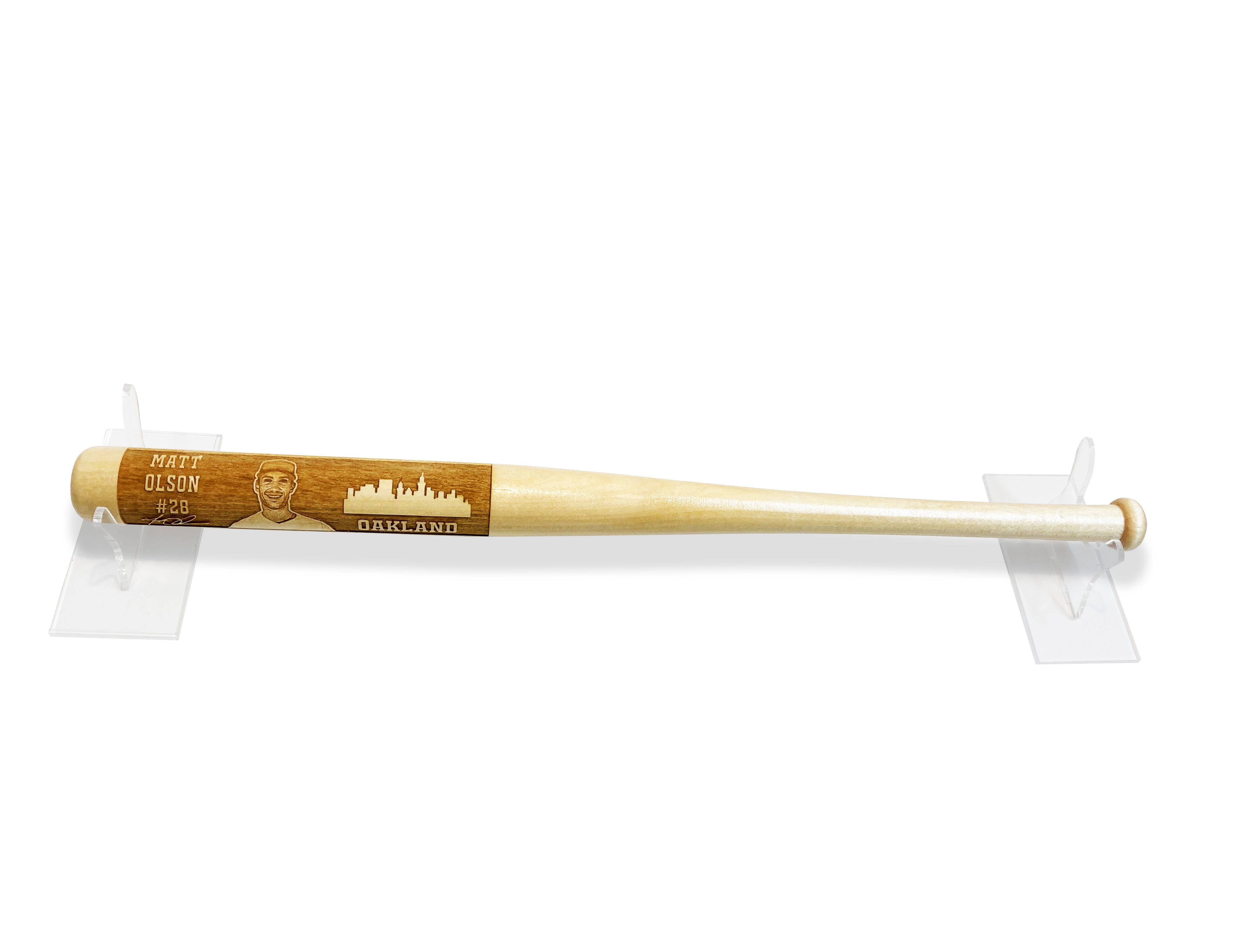 Matt Olson Laser-Engraved Wood Baseball Bat