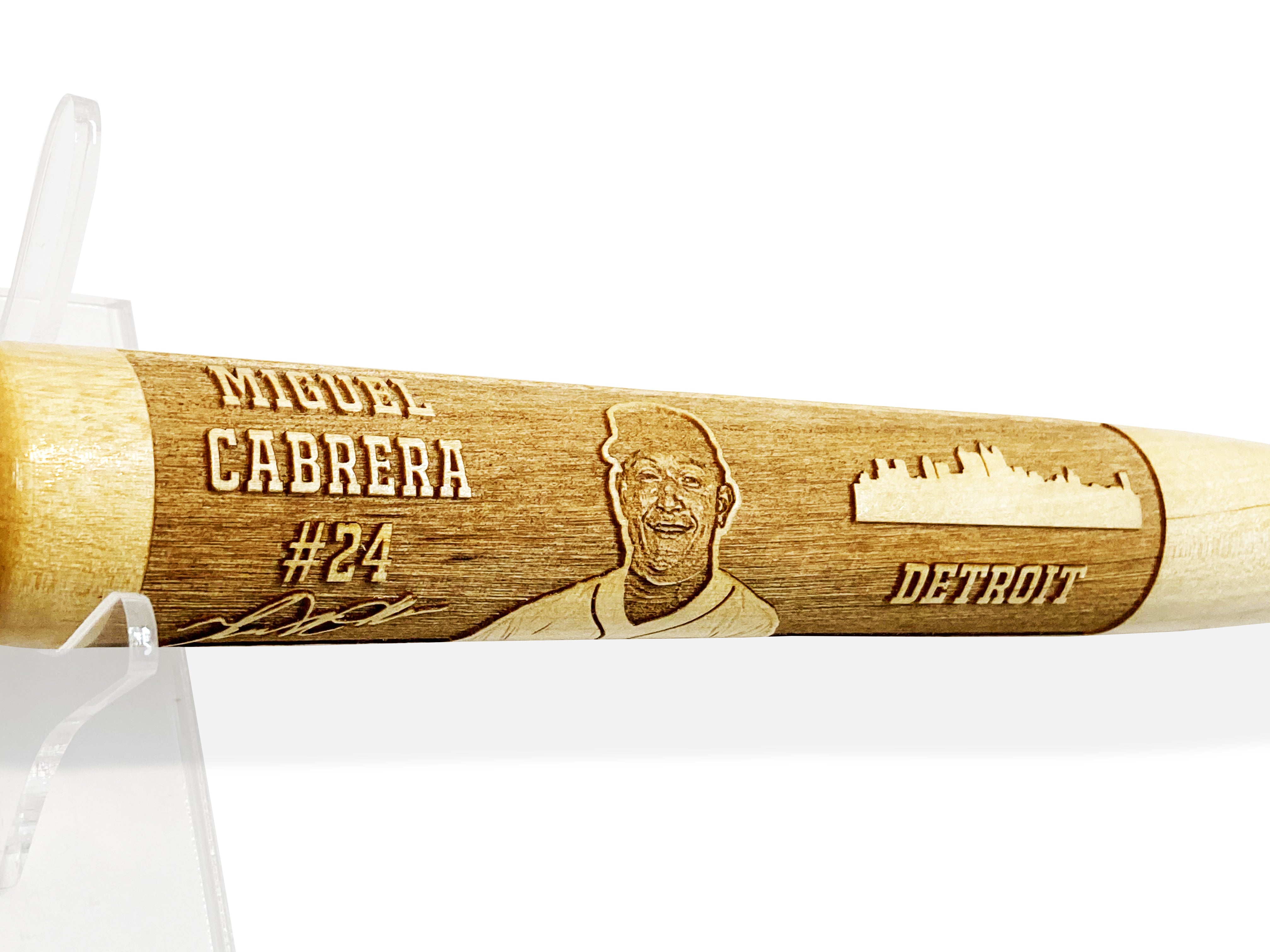 Miguel Cabrera Laser-Engraved Wood Baseball Bat