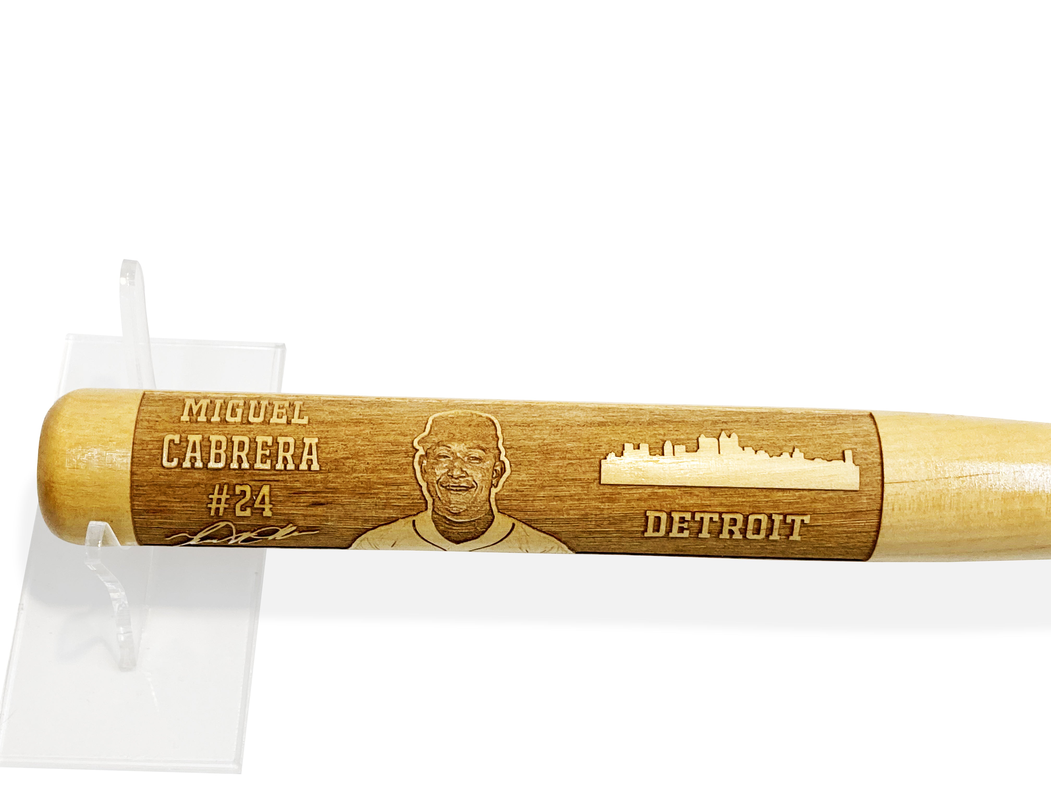 Miguel Cabrera Laser-Engraved Wood Baseball Bat