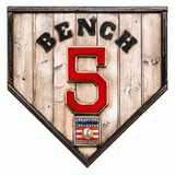 Handmade Hall Of Fame Legacy Home Plate: Johnny Bench #5
