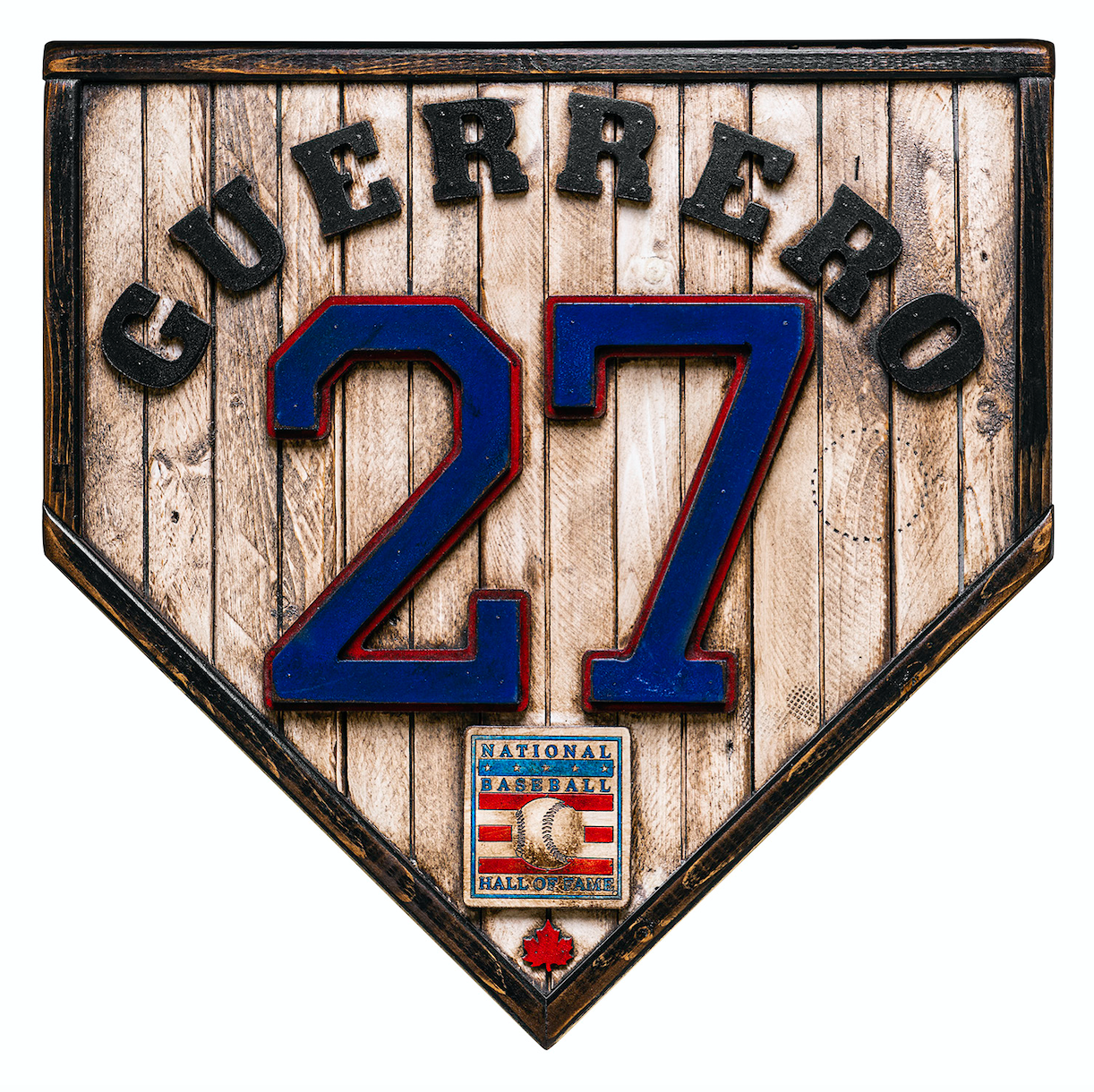 Handmade Hall Of Fame Legacy Home Plate: Vladimir Guerrero #27
