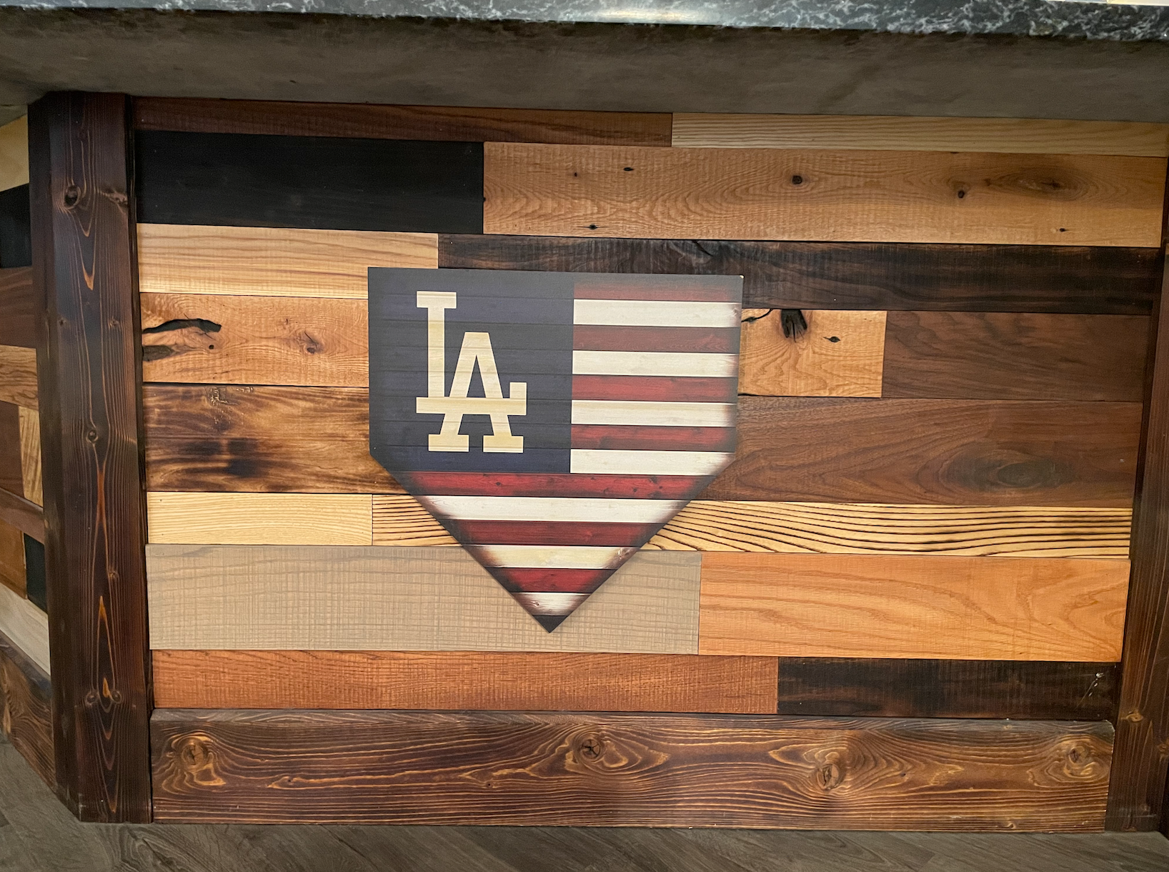 Los Angeles Dodgers American Flag Home Plate