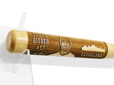Shane Bieber Laser-Engraved Wood Baseball Bat