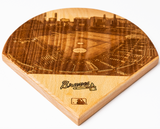 Atlanta Braves Laser-Engraved Wood Stadium Plate