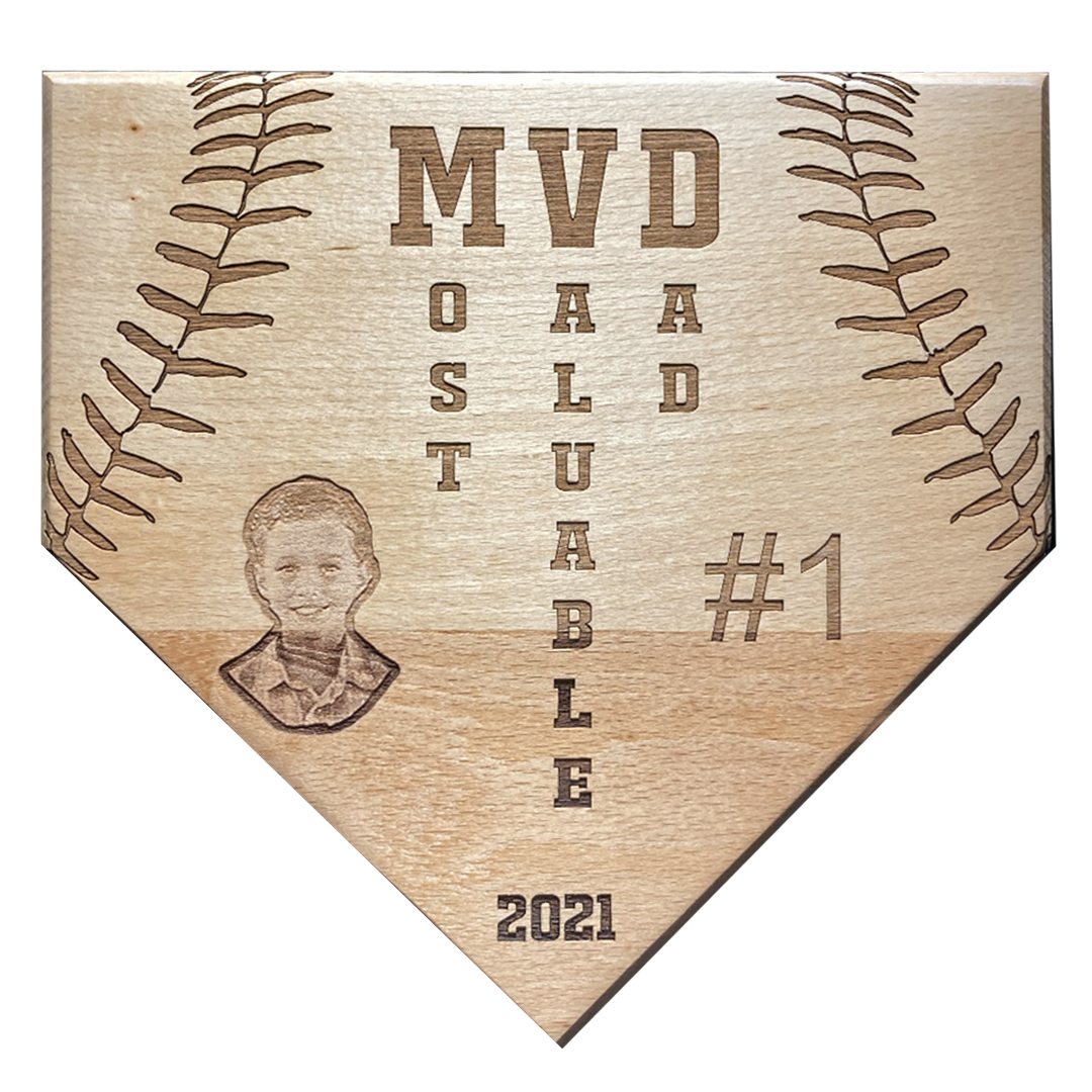 Father's Day Wood Home Plate - Customizable - Add Your Photo!