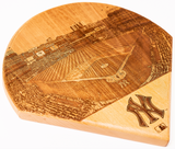 New York Yankees Laser-Engraved Wood Stadium Plate