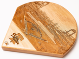 Philadelphia Phillies Laser-Engraved Wood Stadium Plate