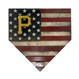 Handmade Pittsburgh Pirates American Flag Wood Home Plate