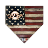 Handmade San Francisco Giants American Flag Wood Home Plate