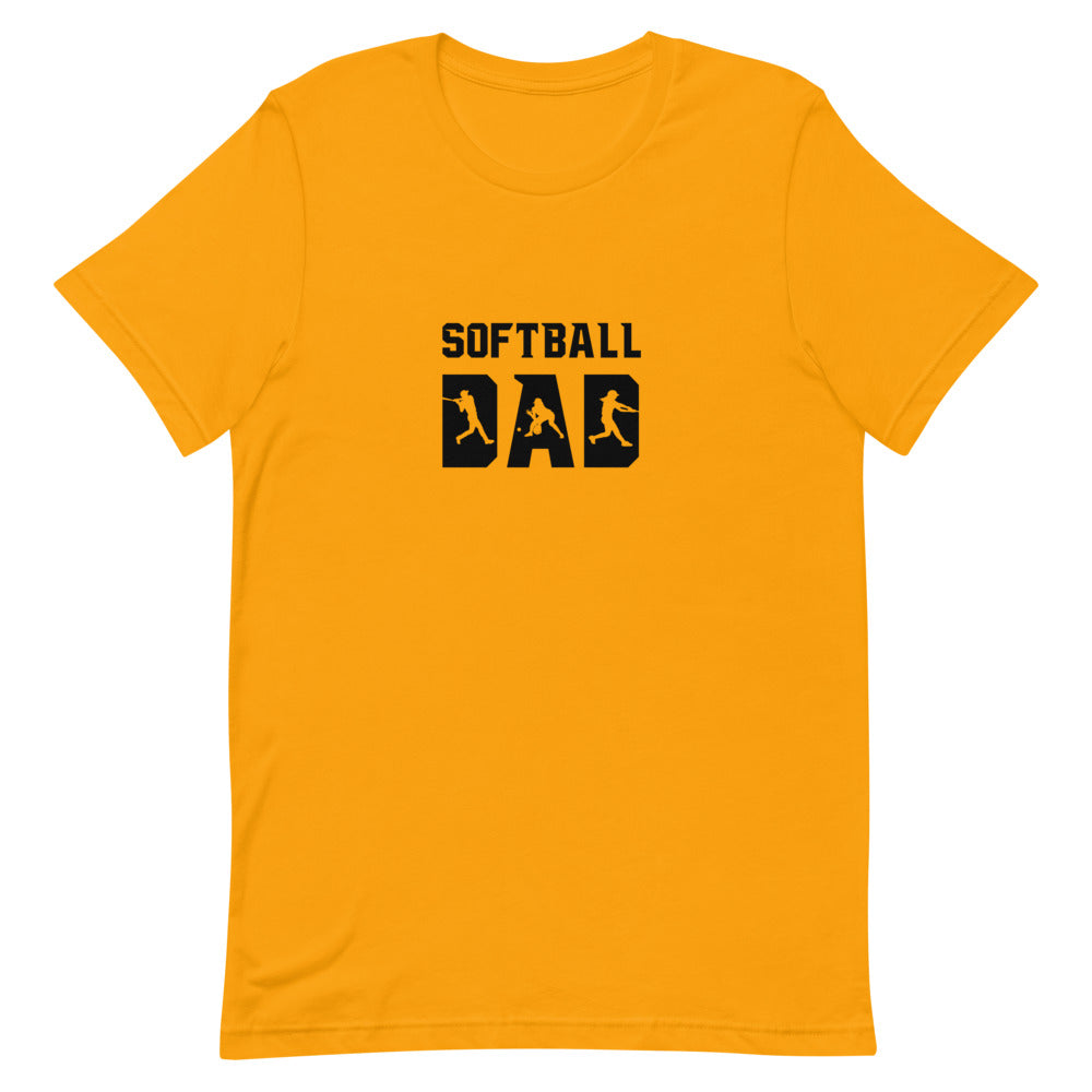 Softball Dad Letters (Dark) Short-Sleeve T-Shirt