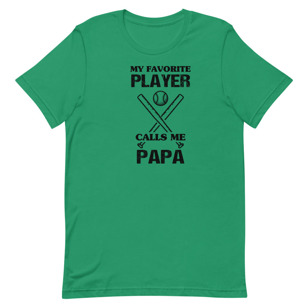 My Favorite Player Calls Me Papa (Dark) Short-Sleeve T-Shirt