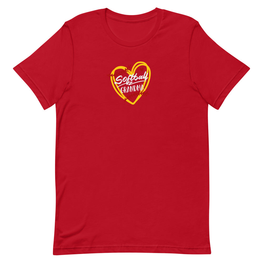 Softball Grandma Heart (Light) Short-Sleeve T-Shirt