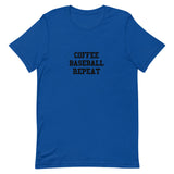 Coffee Baseball Repeat (Dark) Short-Sleeve T-Shirt