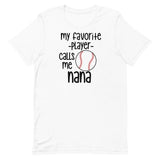 My Favorite Player Calls Me Nana (Dark) Short-Sleeve T-Shirt