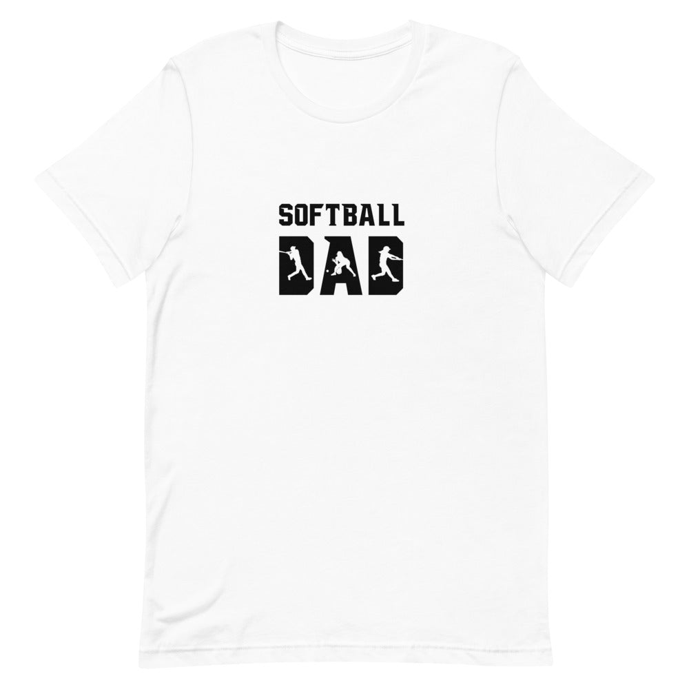Softball Dad Letters (Dark) Short-Sleeve T-Shirt