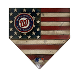 Handmade Washington Nationals American Flag Wood Home Plate